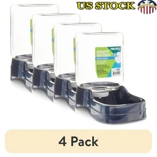 4 Pack Gravity Pet Waterer Automatic Feeder Cats Dogs Easy Clean Hydration Clear