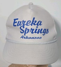 Vintage Eureka Springs Arkansas Gray Snapback Rope Destination Hat     R2 