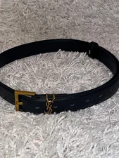 Paris YSL Saint Laurent Leather Belt - Stylish Black Fashion Accessory 🔥✨