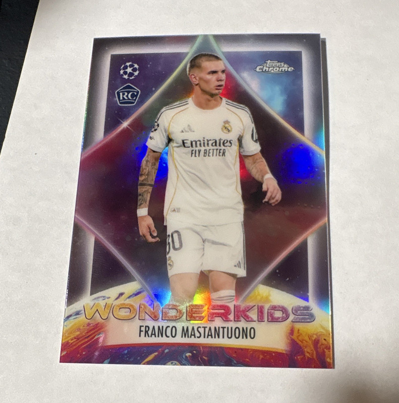 Topps Chrome Wonderkids 3-Card Lot Desire Doue, Franco Mastantuono & Wisdom Mike