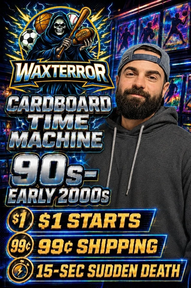 Cardboard Time Machine! 90s–Early 2000s • $1 Starts • Sudden Death!!!