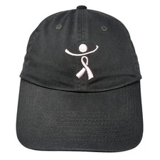 Breast Cancer Awareness Ribbon Baseball Cap Black One Size Adjustable 6 Panel