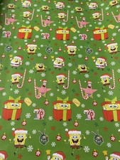 SPONGEBOB SQUAREPANTS Christmas Wrapping Paper 50 sq ft Large SPONGE BOB SQUARE