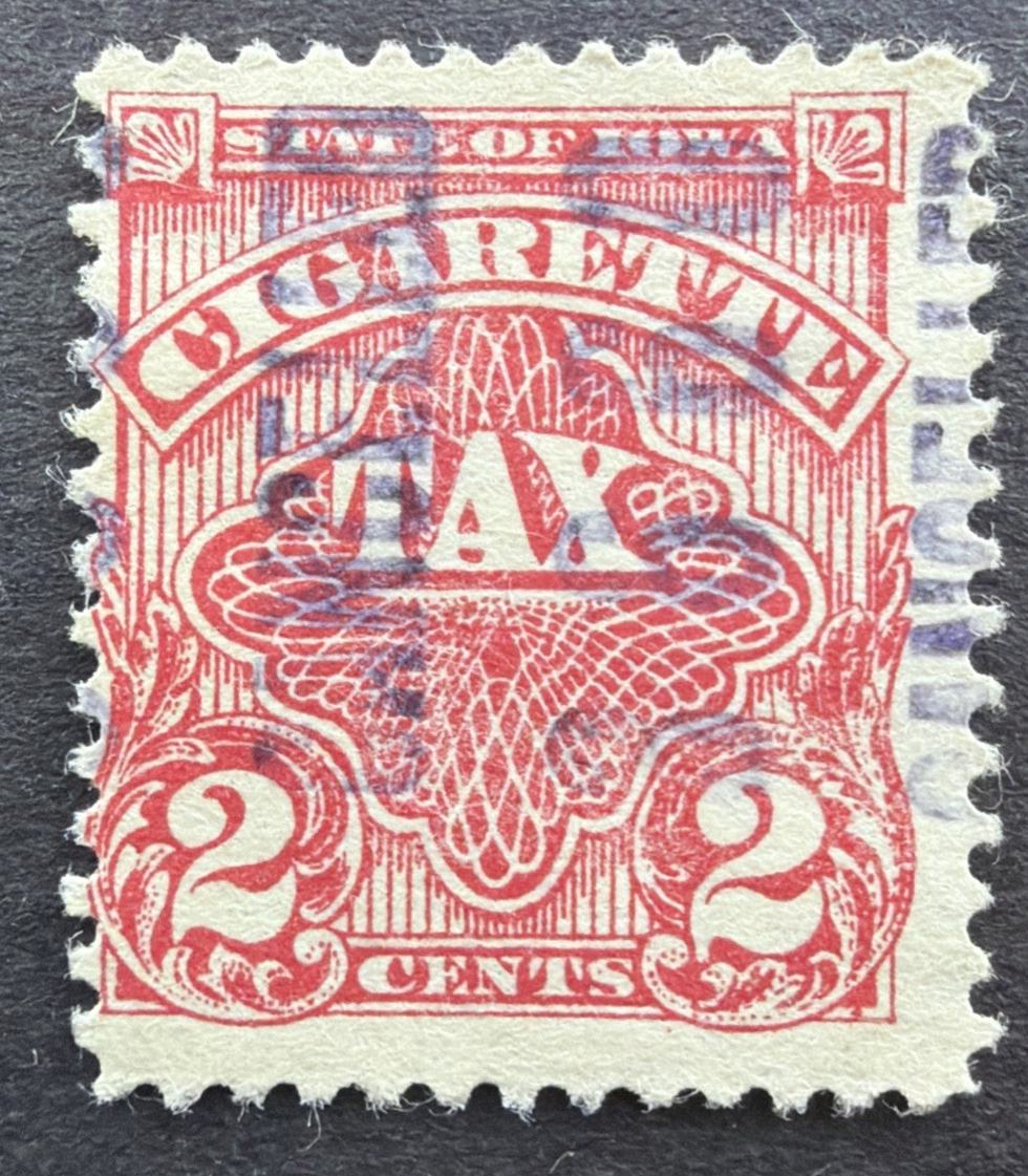 iowa cigarette tax Iowa State Revenue Used Cigarette Tax Stamp 2c