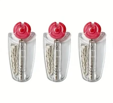 3 Sets Lighter Flint Stones/Cotton Wick Replacement In Dispenser