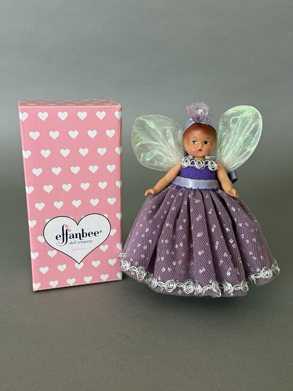 5” VTG 1990s Effanbee Wee Fables Patsy Purple Fairy Princess Doll MIB Box V791