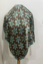 Sciarpa multicolore in seta monogam S21# furla 34 pollici ha filo tirato