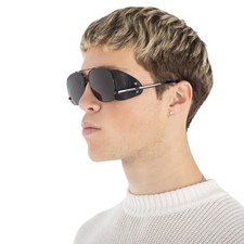 Saint Laurent Black Pilot Men's Sunglasses SL 653 LEON LEATHER SPOILER 002 59