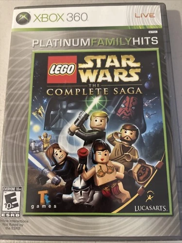 LEGO Star Wars: The Complete Saga (Xbox 360) Platinum Hits Case & Disc