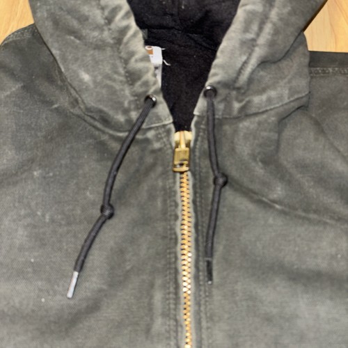 Vintage Carhartt J130 MOS Moss Green Hooded Jacket X Large Tall LESEN - Bild 14 von 16