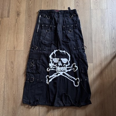 Vintage Tripp NYC Skull Black Mens 33x30 Pants Y2K Goth Grunge