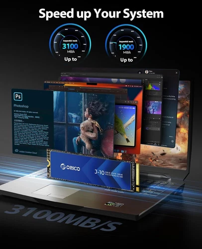 ORICO M.2 NVMe SSD 2TB 5000Mb/s PCIe 4.0 NVMe Gen4*3 Internal Solid State Drive - Picture 2 of 7