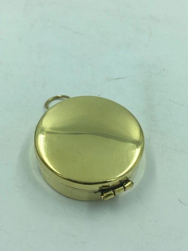 Antique Brass Pirate Compass W/ Lid, Mini Pocket Style Pendant Mini Compass - 第 5/7 張圖片