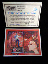Elvis Presley Limited Edition Postage Stamp - Gambia - Silver Platter - 0482