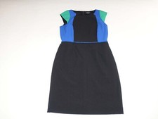 Tahari Arthur S. Levine Women's Colorblock Sheath Dress Size 12 Cap Sleeves ASL