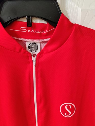 Schwinn Men's Red Short Sleeve Cycling Jersey Polyester Size Small - Picture 3 of 6