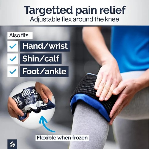 Ankle Ice Pack Wrap Reusable Hot Cold Compress for Ankle Swelling and Pain brace - Picture 6 of 7