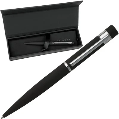 HUGO BOSS - Kugelschreiber - sportlich - schwarz - rutschfeste Oberfläche - NEU