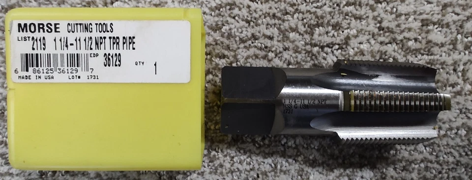 MORSE CUTTING TOOLS TAP 1 1/4-11 1/2NPT TAPER PIPE - Image 3 of 4