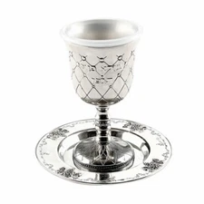 Kiddush Cup 12cm- Diamond Design