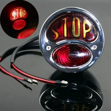 Red LED Rear Stop Brake Tail Light For Bobber Chopper Model A 28-31 Ford Deluxe