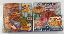 Lot of 2 Small Hardcover Cookbooks, Country Cookies and Country Cakes