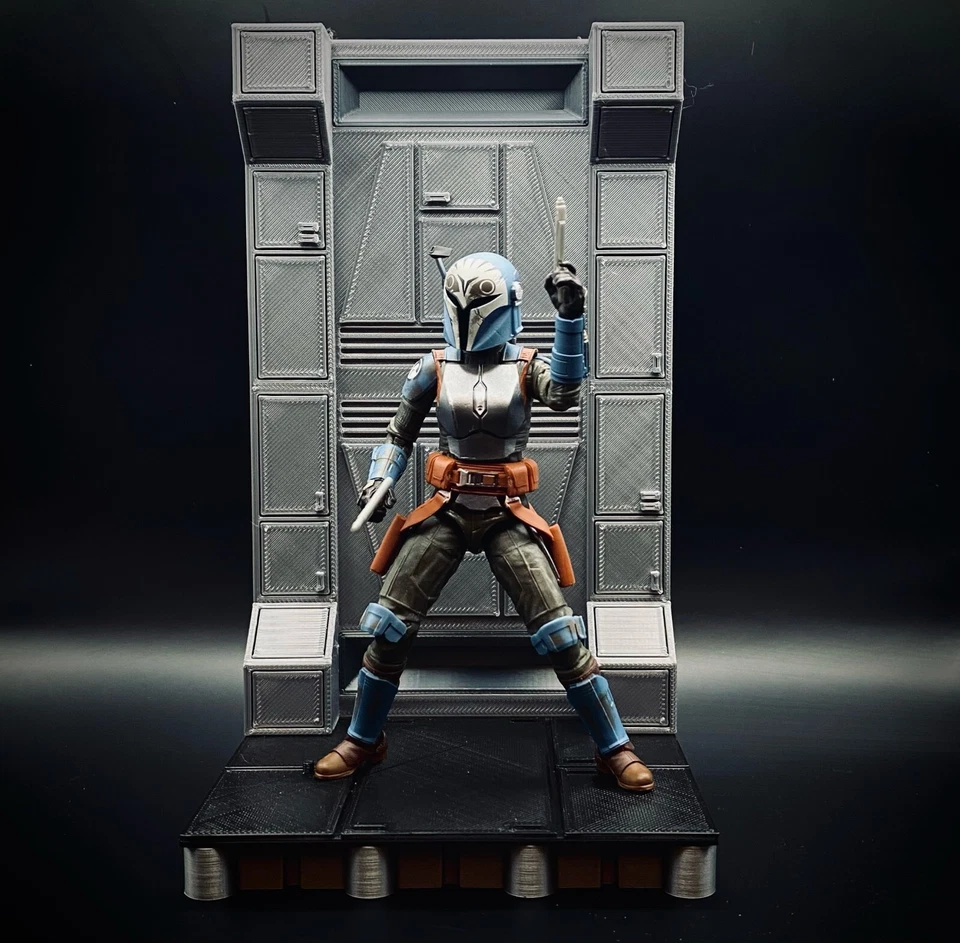 NOVO! Suporte de figura de parede e diorama inspirado em Star Wars para linha 6" (Design V3!) - Imagem 2 de 4