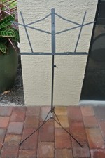 BLACK ANODIZED ALUMINUM PORTABLE FOLDING MUSIC STAND LOT MQ623