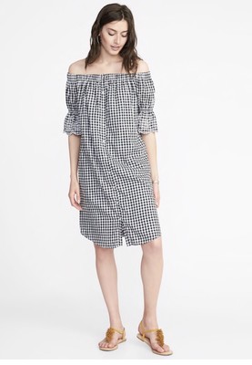 old navy yellow gingham dress