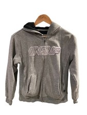 O  Neill Super Fleece Hoodie Gray Sweatshirt Front Zip Boys Size L 11-13 EUC