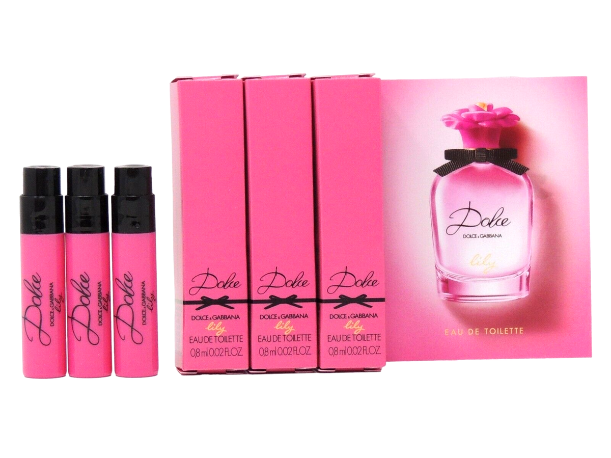 D&G DOLCE & GABBANA DOLCE LILY EDT .8ml .02fl oz x 3 PERFUME SPRAY