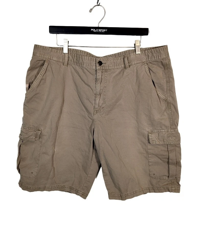 Madda Fella Ocean Trail Cotton Fishing CARGO Shorts 9" Size 40 Men's Beige Sand
