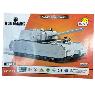 COBI 3024 PANZER VIII MAUS Instruction MANUAL ONLY Works Of