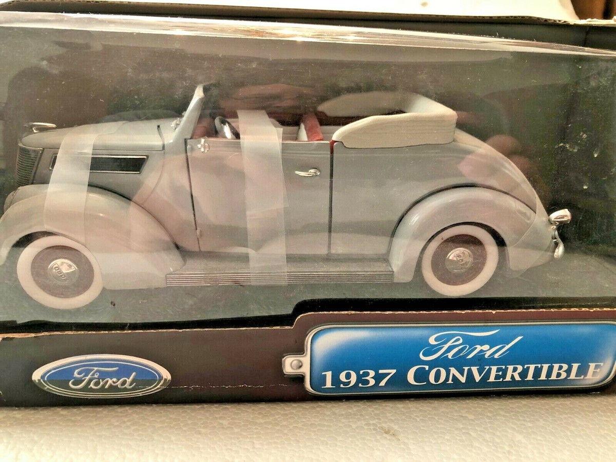 1937 FORD CONVERTIBLE GRAY BY ROAD SIGNATURE 1:18 SCALE