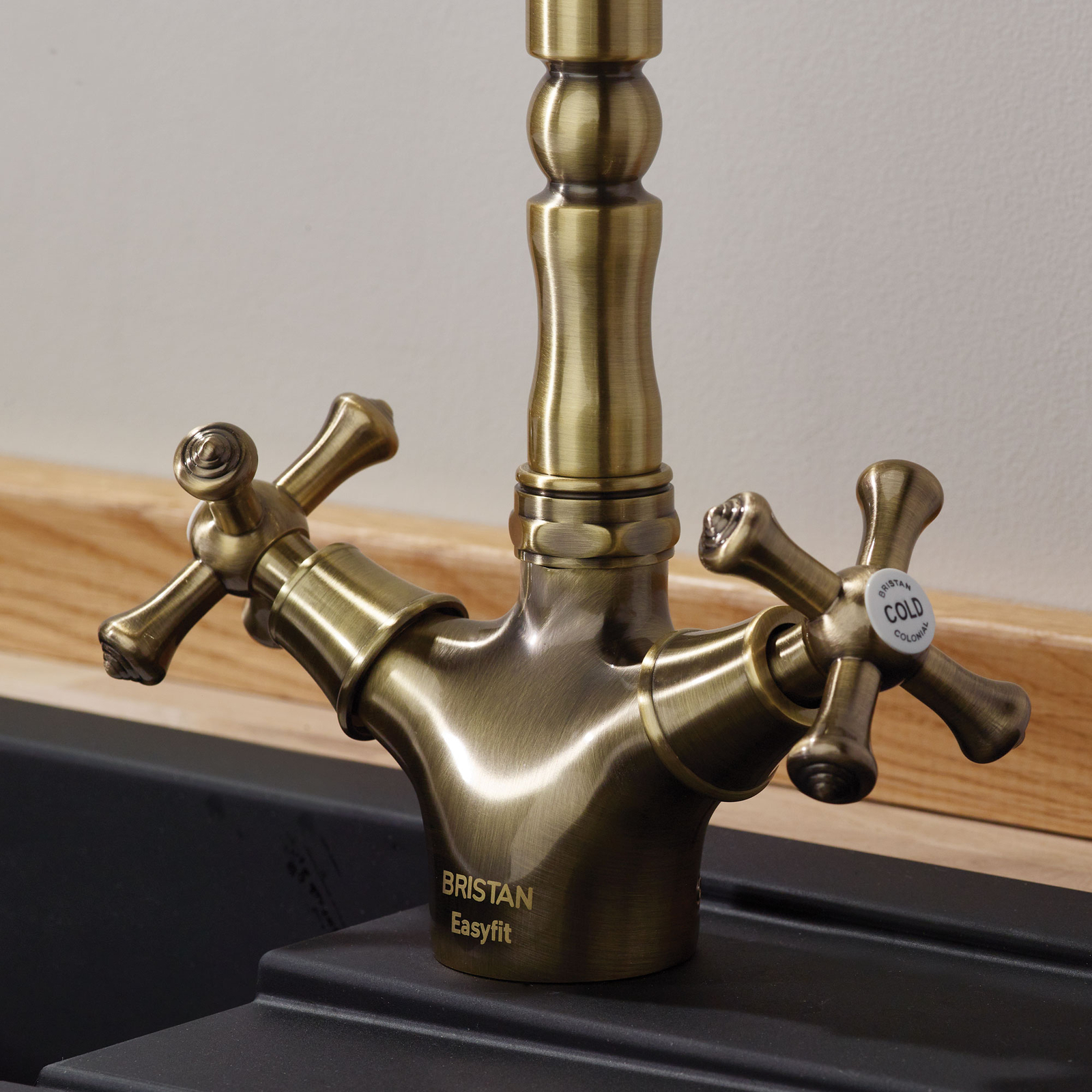 Bristan Colonial Easyfit Kitchen Sink Mixer Tap - Antique Bronze ...