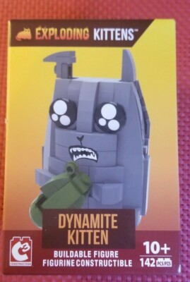Exploding Kittens Dynamite Kitten Buildable Figure with Bonus Card