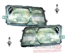Scheinwerfer Set Halogen Front passend für Mercedes W126 mit 2 x H4 L R ab 80-91