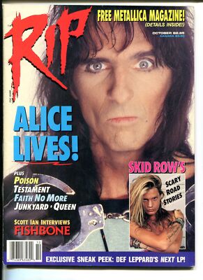MAG: RIP 10/1989-ALICE COOPER-POISON-JUNKYARD-QUEEN-DEF-LEPPARD-vf