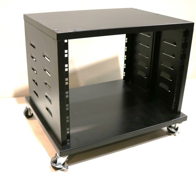 Shallow Professional Grade 8U A/V Equipment Studio Rack with Locking