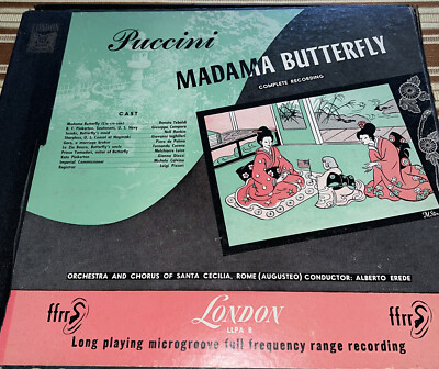 Puccini  Madama Butterfly 3LP Box Set London 1907 Alberto Erede Renata Tebaldi