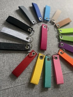 MARKENLOS Filz Schlüsselanhänger Rohling Blanko für DIY Gravur Plotten Basteln Geschenk