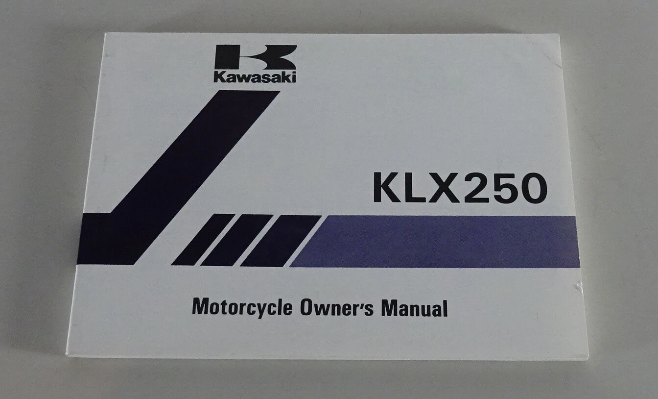 Operating Instructions / Manual Kawasaki KLX 250 Type E2 from 08/1993