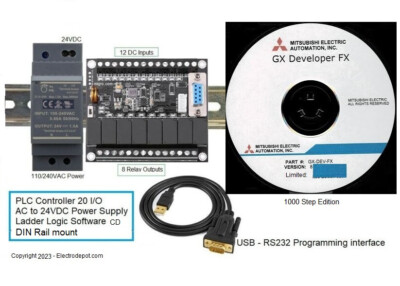 PLC Programmable Mitsubishi FX Controller KIT Professional Programming Software
