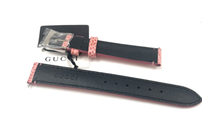 Genuine Gucci Pink Leather Band 15mm for YA126587 G-Timeless  display picture 3
