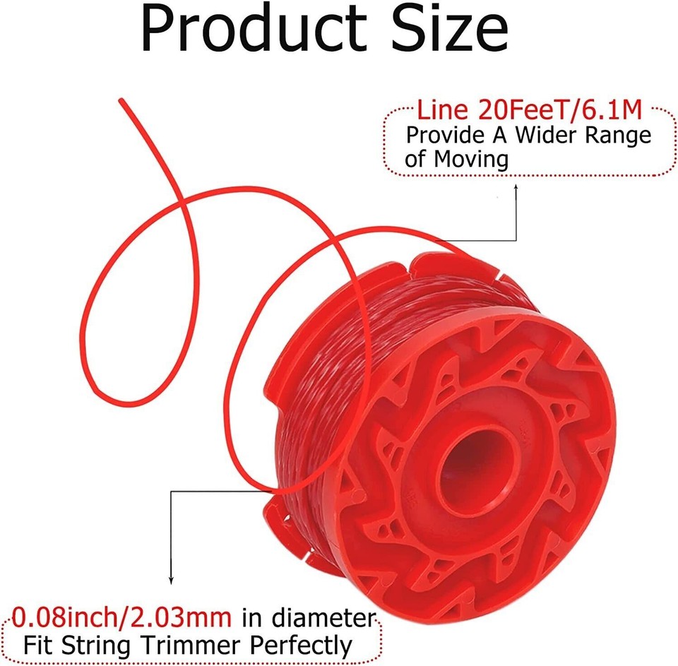 3 Pack For Craftsman CMZST0803 CMZST080 String Trimmer Spool Line 20ft