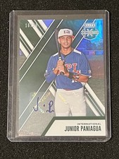Junior Paniagua 2017 Elite Extra Edition Emerald Prospect Auto #d /25 Rangers