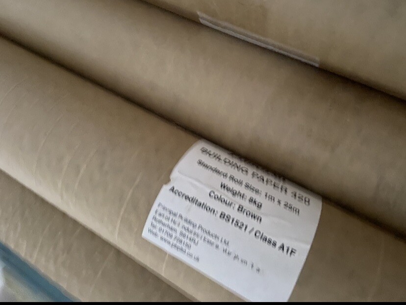 Builders Paper Roll A1F Reinforced Building Paper 25m x 1.0m eBay