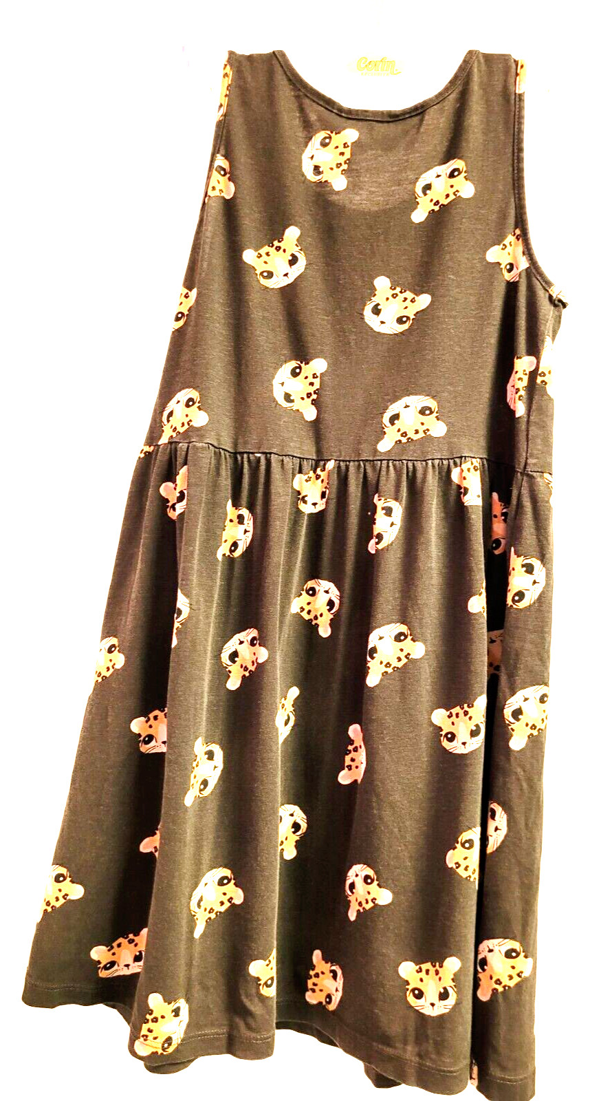 H&M Girls Dress 6-8 Years Brown Mid Length Sleeveless Round Neck Pre-Owned image 2