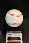 Michael Young Texas Rangers Signed Autographed ROMLB Baseball JSA coa