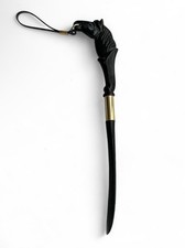 Vintage MCM Black Horse Head Shoe Horn 12" Hong Kong